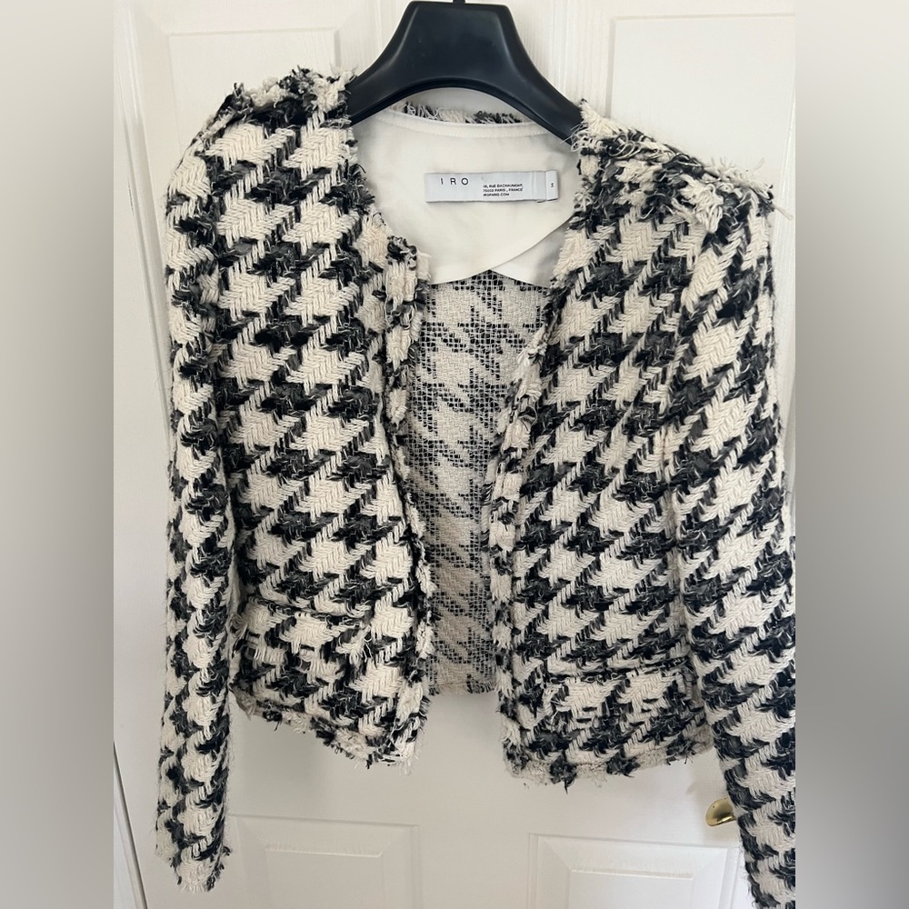 Iro houndstooth tweed jacket